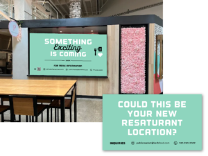 Mint Emeryville Public Market Kiosk Signs